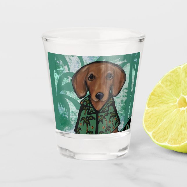 Dachshund       shot glass (Front)