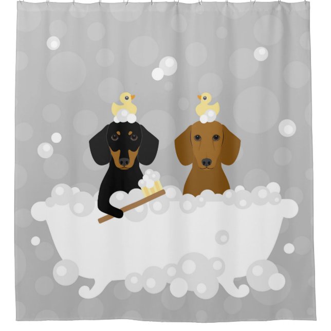 Dachshund Shower Curtain (Front)
