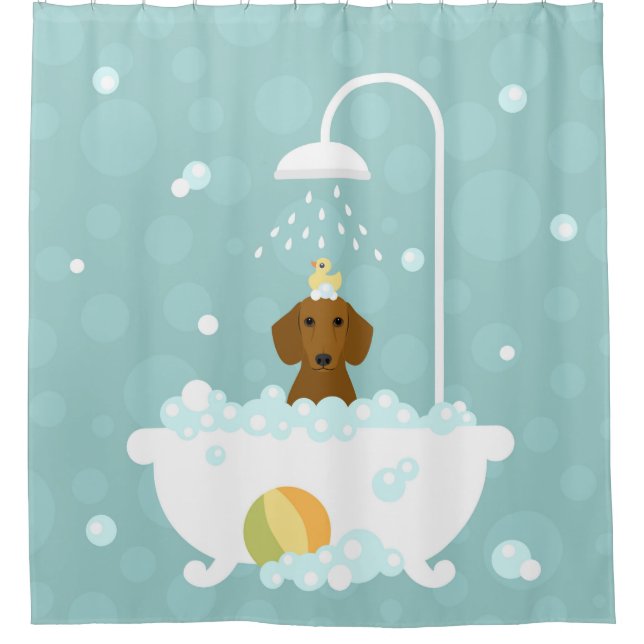 Dachshund Shower Curtain (Front)