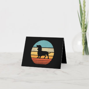 Dachshund Silhouette 60s 70s Gifts Dog Lover Thank You Card