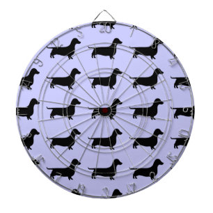 Dachshund Silhouette any colour Dart Board