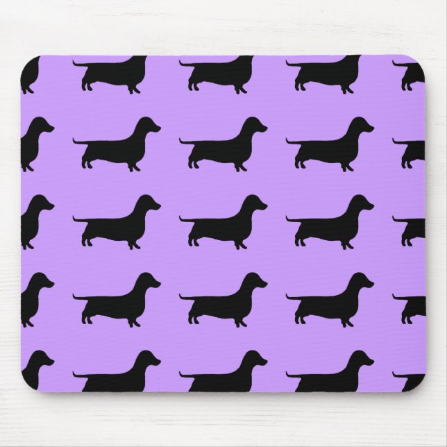 Dachshund Silhouette any colour Mouse Mat (Front)