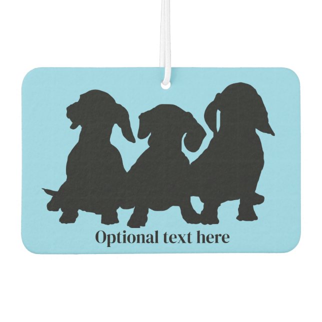 Dachshund Silhouette  Car Air Freshener (Front)