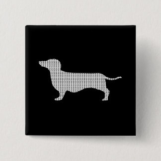 Dachshund Silhouette From Many 15 Cm Square Badge