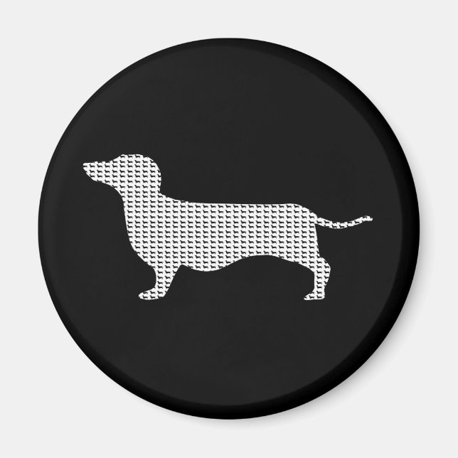 Dachshund Silhouette From Many Magnet (Front)