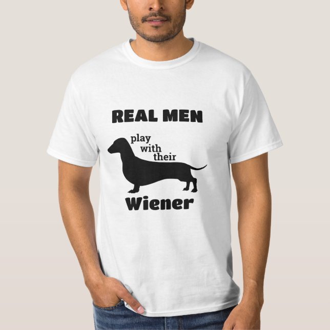 Dachshund Silhouette Funny  T-Shirt (Front)