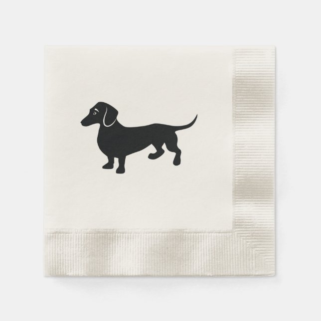 Dachshund Silhouette Napkin (Front)