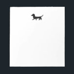 Dachshund Silhouette Note pad<br><div class="desc">Your Favourite dog in silhouette on note pad</div>