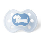 Dachshund Silhouette on Blue