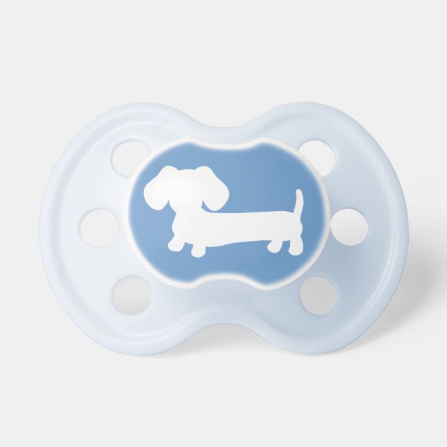 Dachshund Silhouette on Blue Dummy (Front)