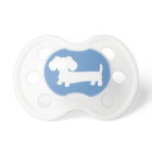 Dachshund Silhouette on Blue