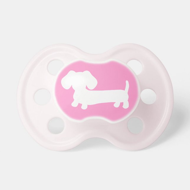 Dachshund Silhouette on Pink Dummy (Front)