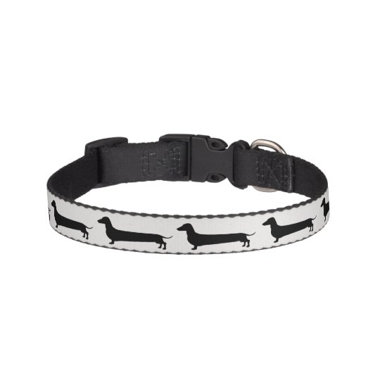 Dachshund silhouette small dog collar Zazzle.co.uk