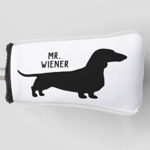 Dachshund Silhouette Wiener Dog Personalised Golf Head Cover