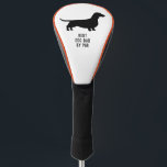 Dachshund Silhouette Wiener Dog Personalised Golf Head Cover<br><div class="desc">Fun wiener dog golf head cover. Personalise with name or other text for an original gift for any golfer who loves Dachshunds!</div>