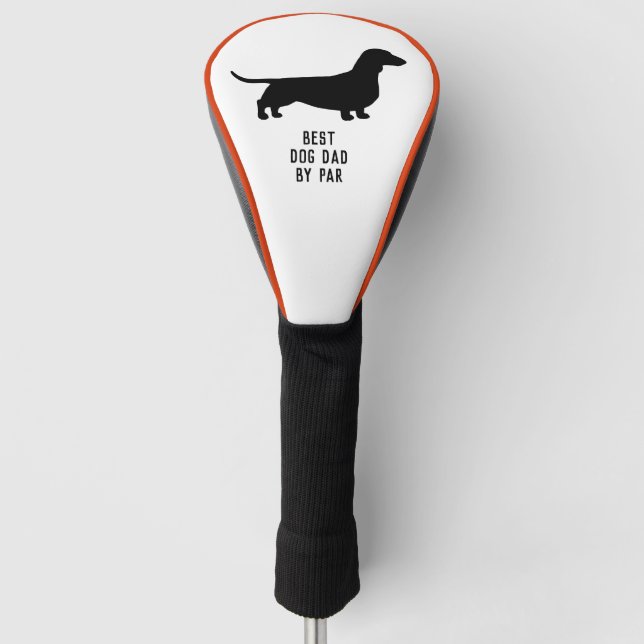 Dachshund Silhouette Wiener Dog Personalised Golf Head Cover (Front)