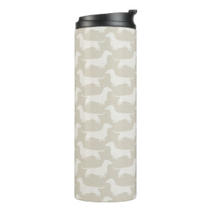 Dachshund Silhouettes Pattern Thermal Tumbler