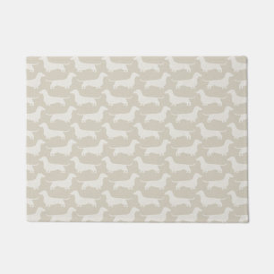 Dachshund Silhouettes Pattern Wiener Dogs Doormat