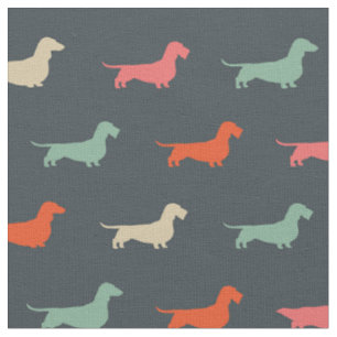 Dachshund Silhouettes Wiener Dog Lover's Fabric