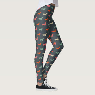 Dachshund Silhouettes Wiener Dog Lover's Leggings