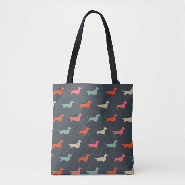 Dachshund Silhouettes Wiener Dog Lover's Tote Bag (Front)