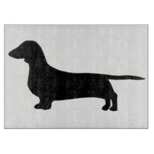 dachshund silo black.png cutting board