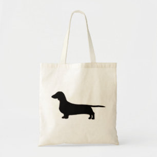 dachshund silo black.png tote bag