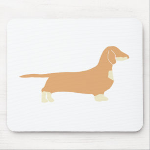 dachshund silo fawn and cream mouse mat