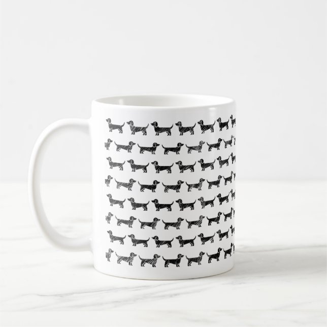 Dachshund Sketch Design Mug (Left)