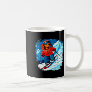 Dachshund ski coffee mug