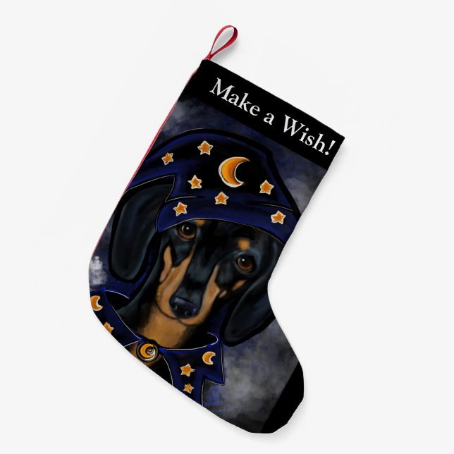 Dachshund Small Christmas Stocking (Front (Hanging))
