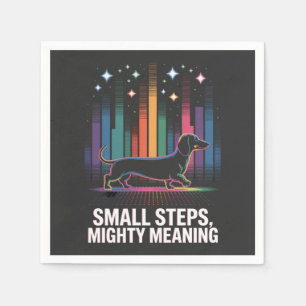 Dachshund Small Steps, Mighty Meaning Napkin