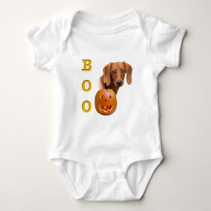 Dachshund (smooth) Boo Baby Bodysuit