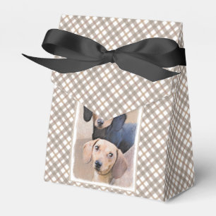 Dachshund (Smooth) Painting - Original Dog Art Favour Box
