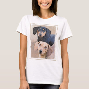 Dachshund (Smooth) Painting - Original Dog Art T-Shirt