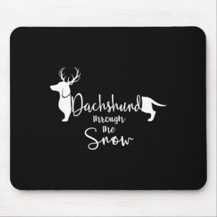 Dachshund Snow Cute Wiener Weiner Dog Owner Christ Mouse Mat