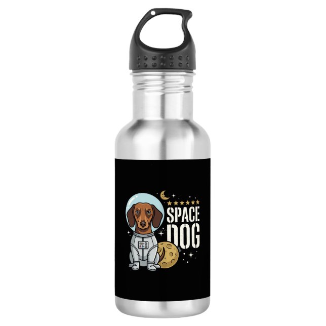 Dachshund Space Dog Astronaut Vector 532 Ml Water Bottle (Front)