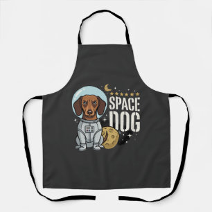 Dachshund Space Dog Astronaut Vector Apron