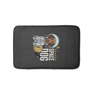 Dachshund Space Dog Astronaut Vector Bath Mat
