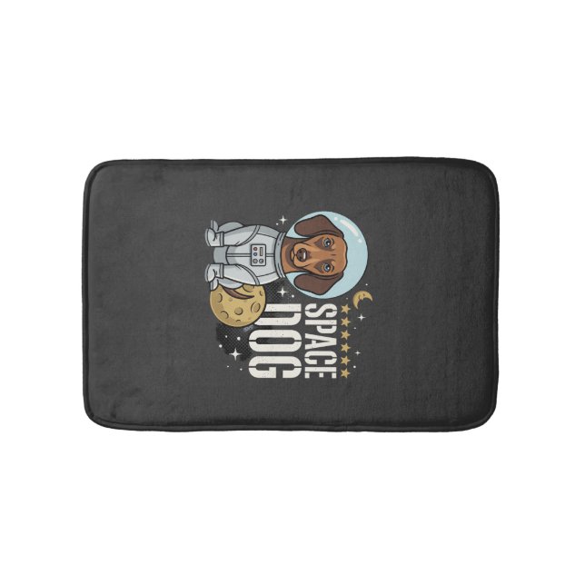 Dachshund Space Dog Astronaut Vector Bath Mat (Front)