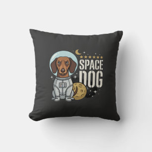 Dachshund Space Dog Astronaut Vector Cushion
