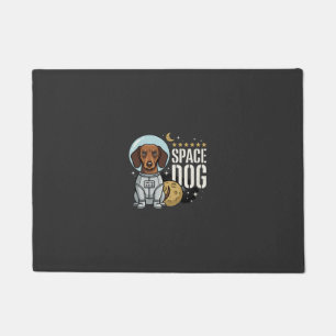 Dachshund Space Dog Astronaut Vector Doormat