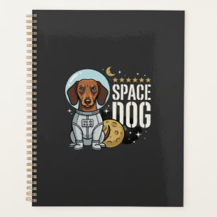 Dachshund Space Dog Astronaut Vector Planner