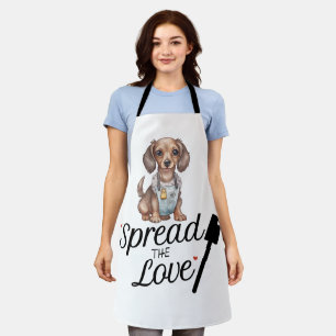 Dachshund Spread The Love Apron