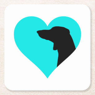 Dachshund   square paper coaster