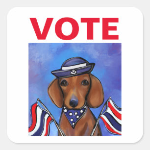 Dachshund     square sticker