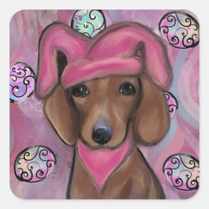 Dachshund          square sticker