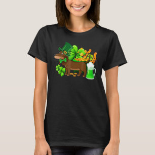 Dachshund St Patrick's Day Irish Clover Dog Lover T-Shirt