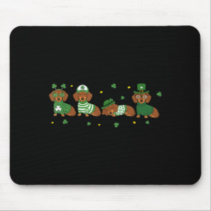 Dachshund st patricks day wiener dog lover mouse mat