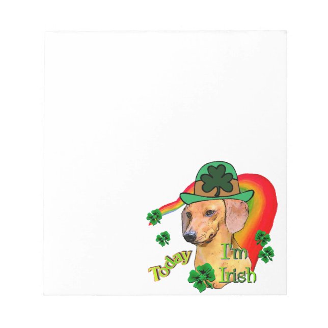 Dachshund St Patricks Notepad (Front)